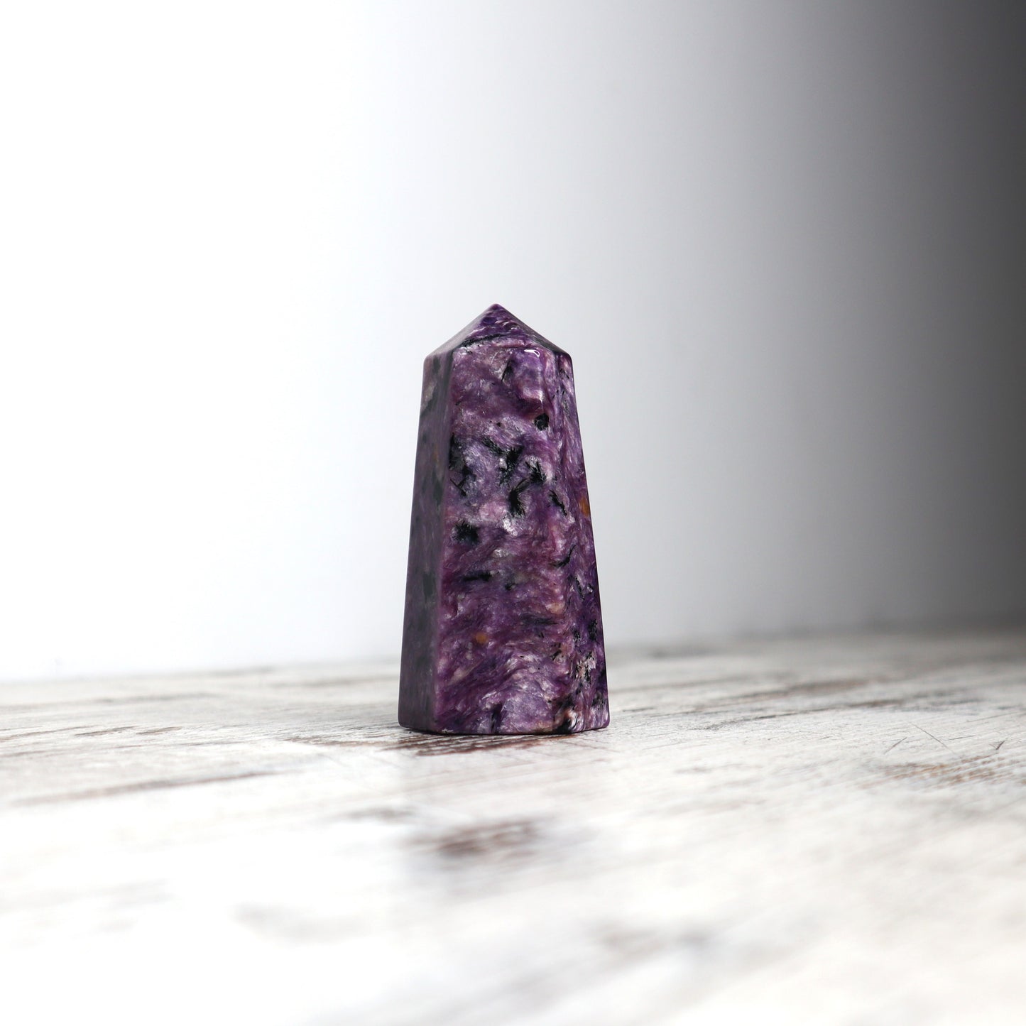 Charoite Tower | Inner Wisdom + Courageous Flow