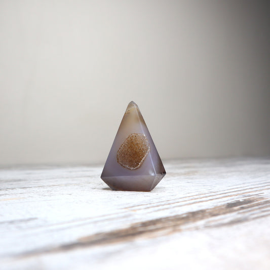 Milky Druzy Agate Diamond | Grounded Glow + Subtle Sparkle