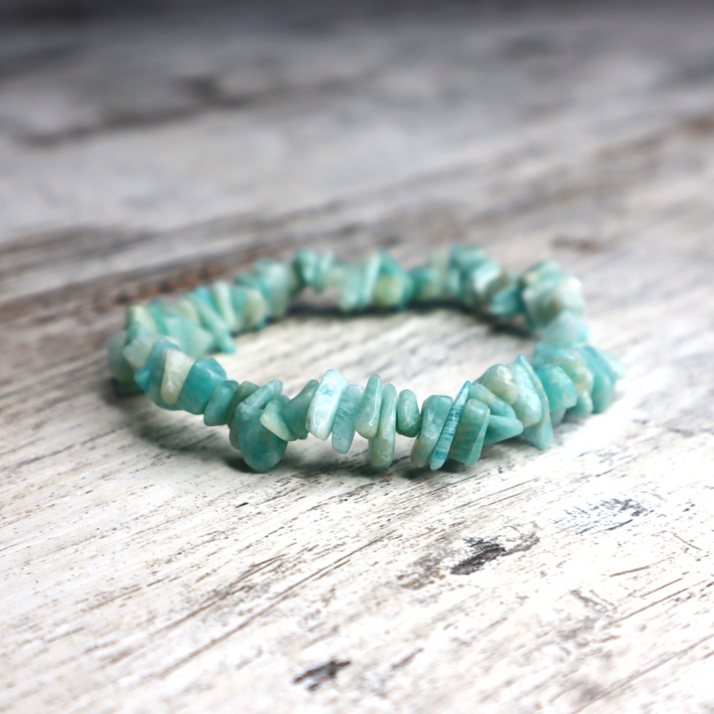 Amazonite Crystal Chip Bracelet | Courage, Calm & Truth