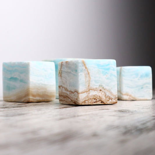 Caribbean Calcite Cube | Ocean Dreams + Inner Peace
