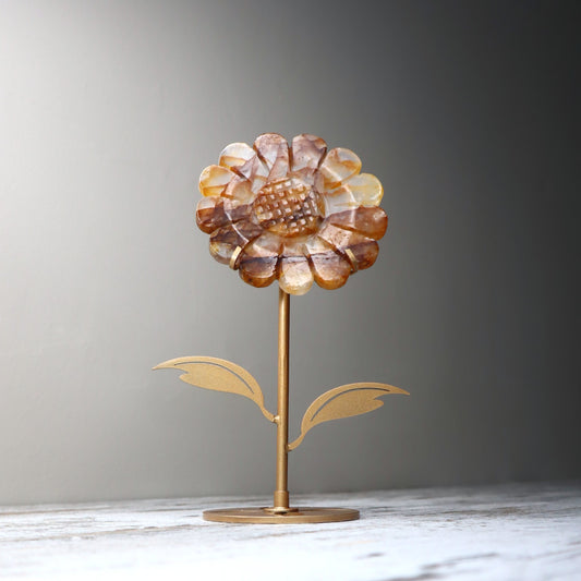 Golden Healer Sunflower on Stand | Healing, Vitality & Divine Light