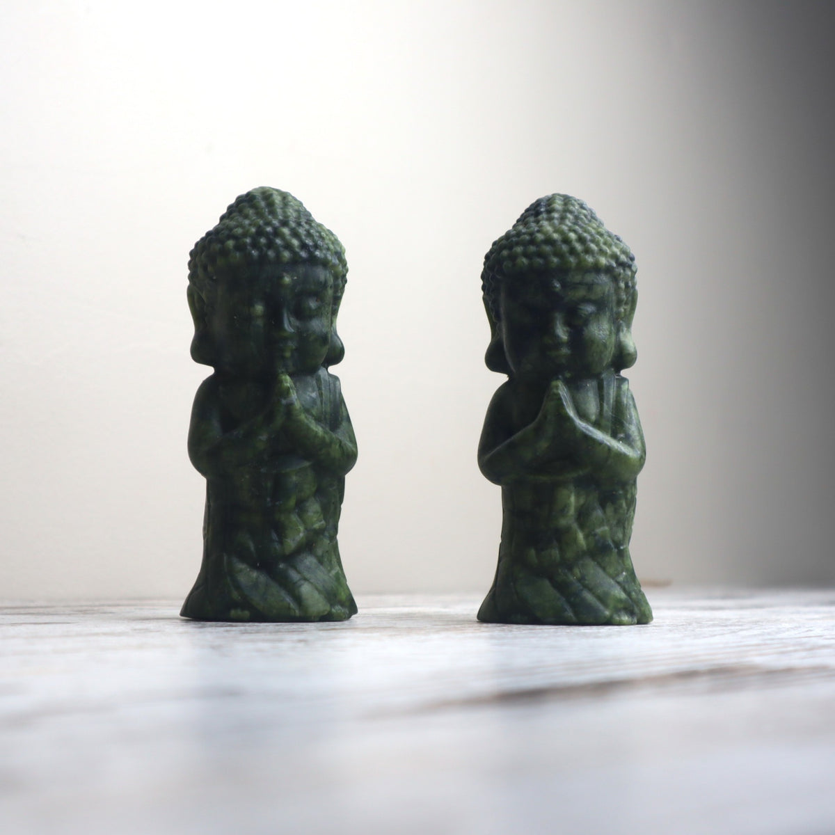 Xiuyan Jade (Serpentine) Buddha Carving | Peace, Wisdom & Harmony