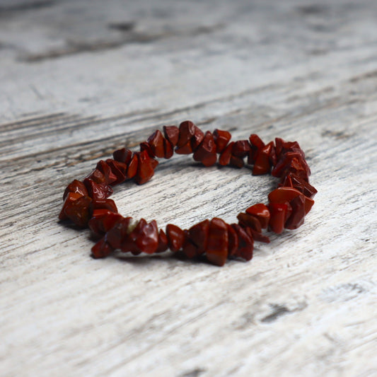 Red Jasper Crystal Chip Bracelet