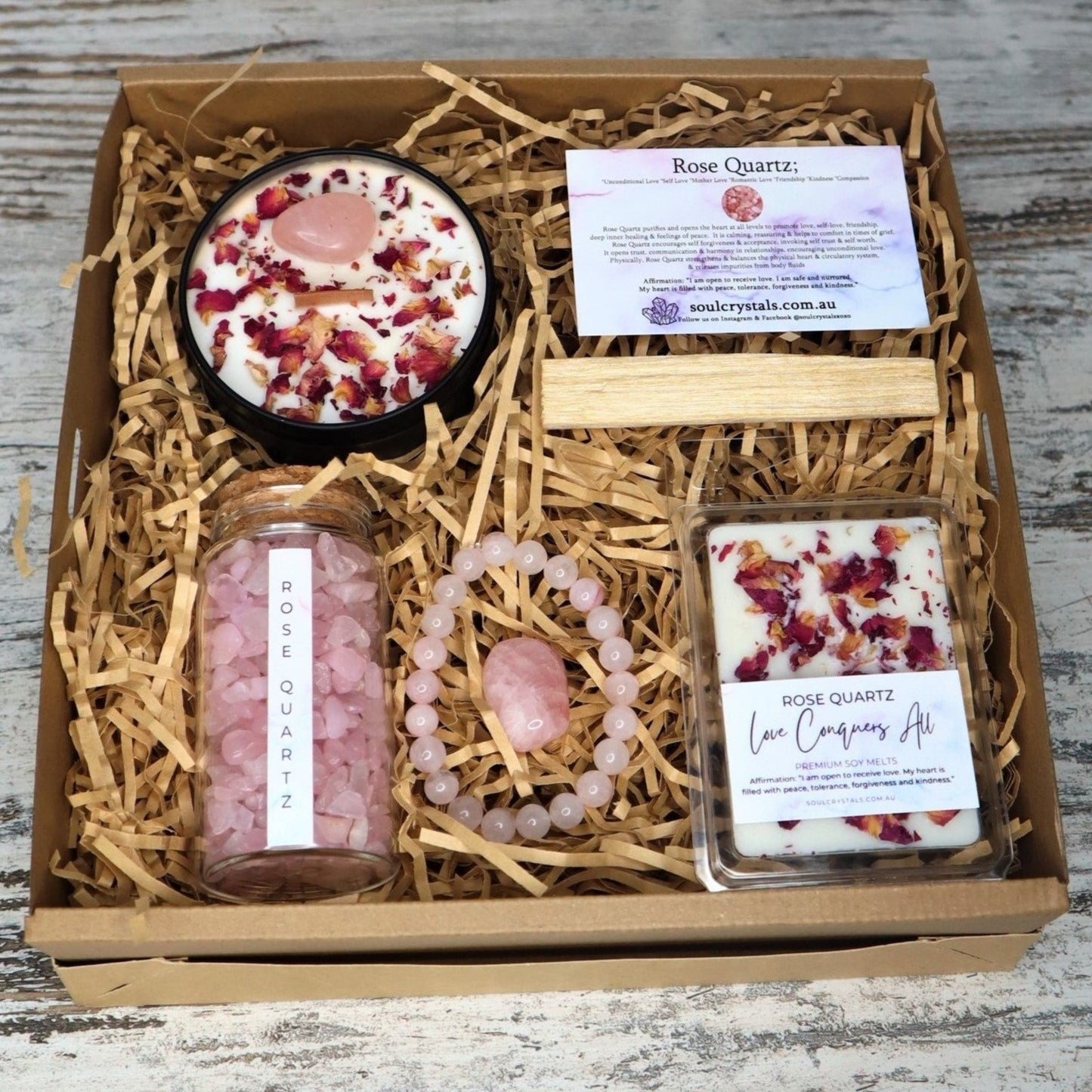'Love Conquers All' Gift Box | Rose Quartz