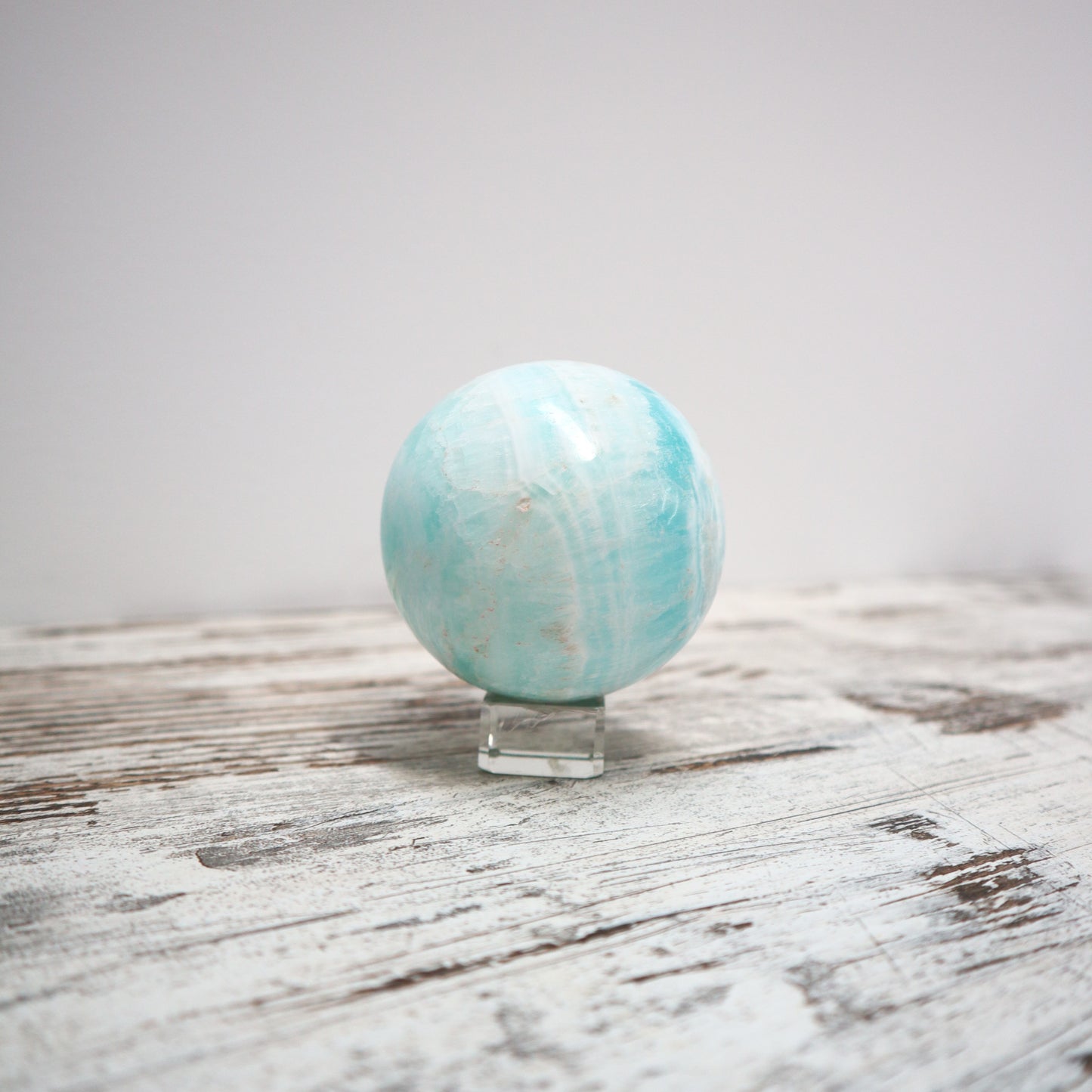 Caribbean Calcite Sphere | Inner Calm + Coastal Dreams
