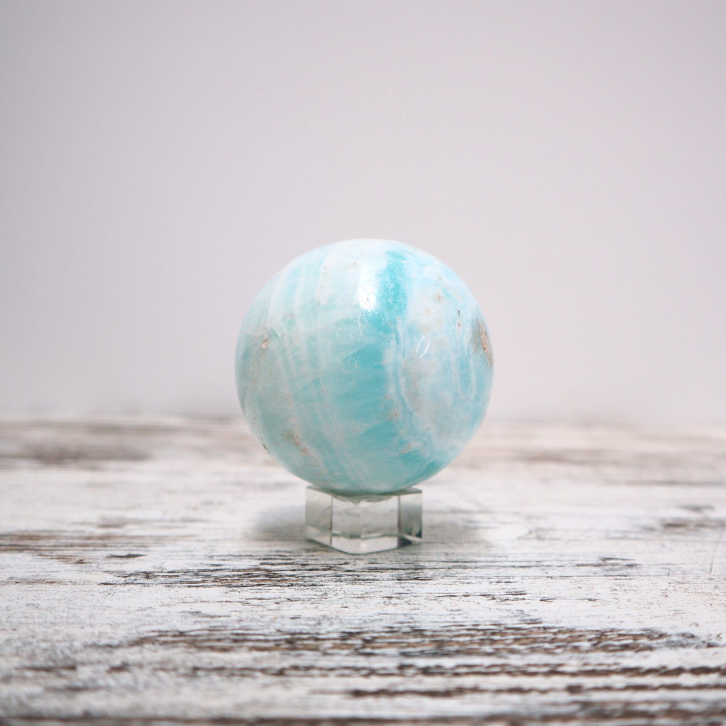 Caribbean Calcite Sphere | Inner Calm + Coastal Dreams