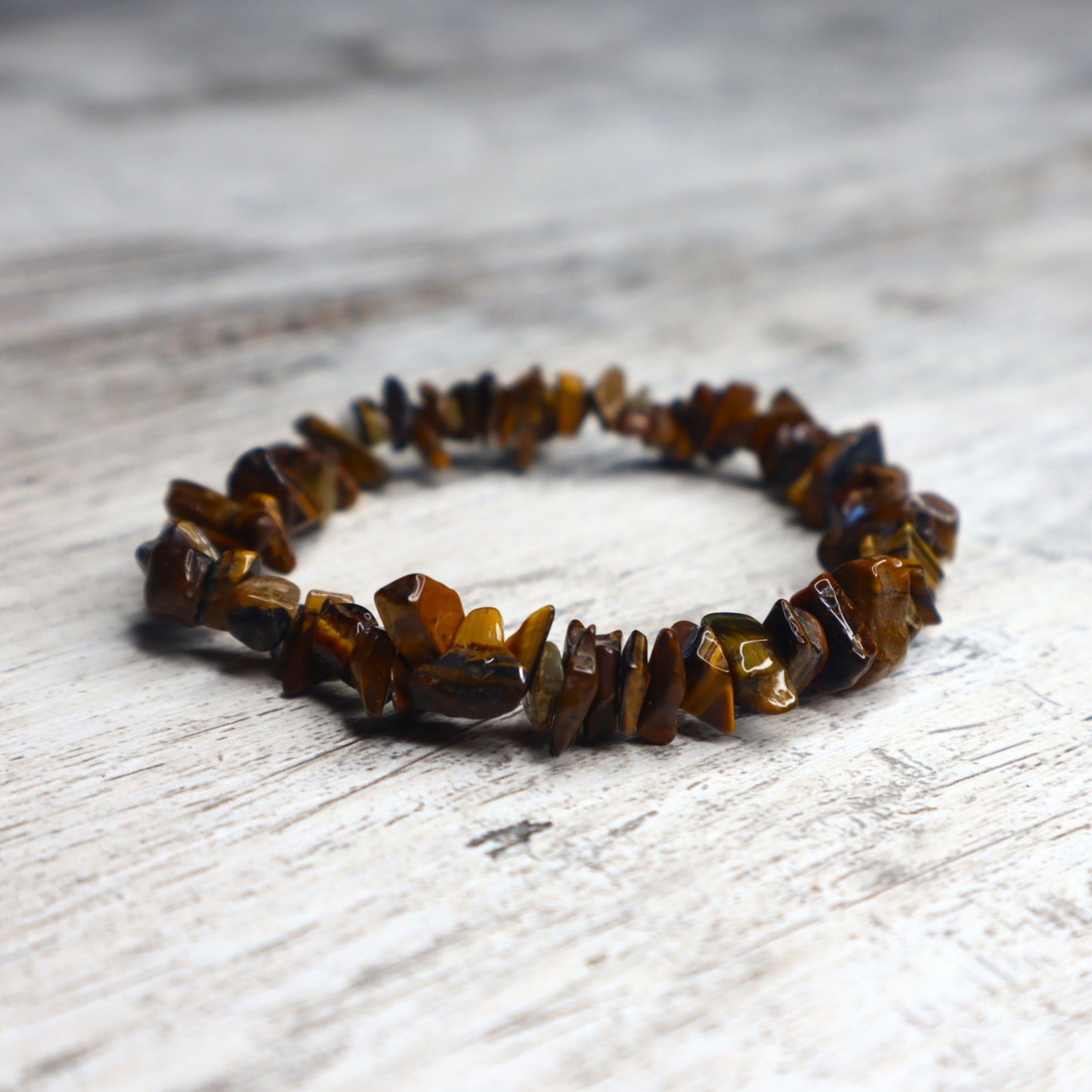 Tiger Eye Crystal Chip Bracelet