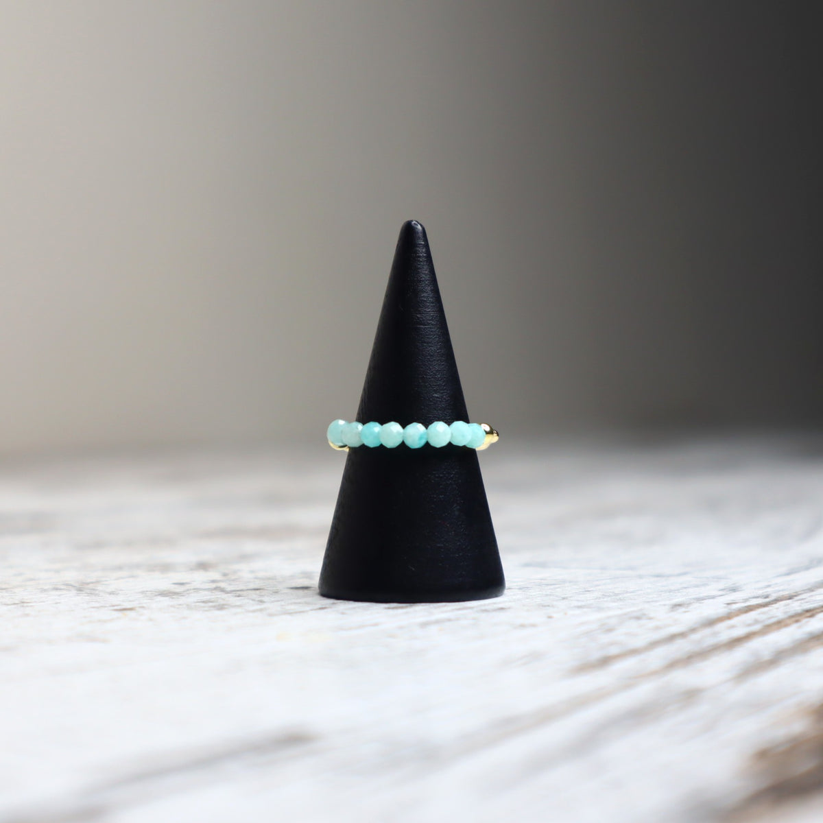 Amazonite Beaded Ring | Calm, Confidence & Authentic Expression