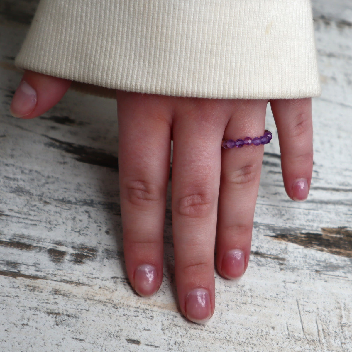Amethyst Beaded Ring | Calm, Intuition & Inner Peace