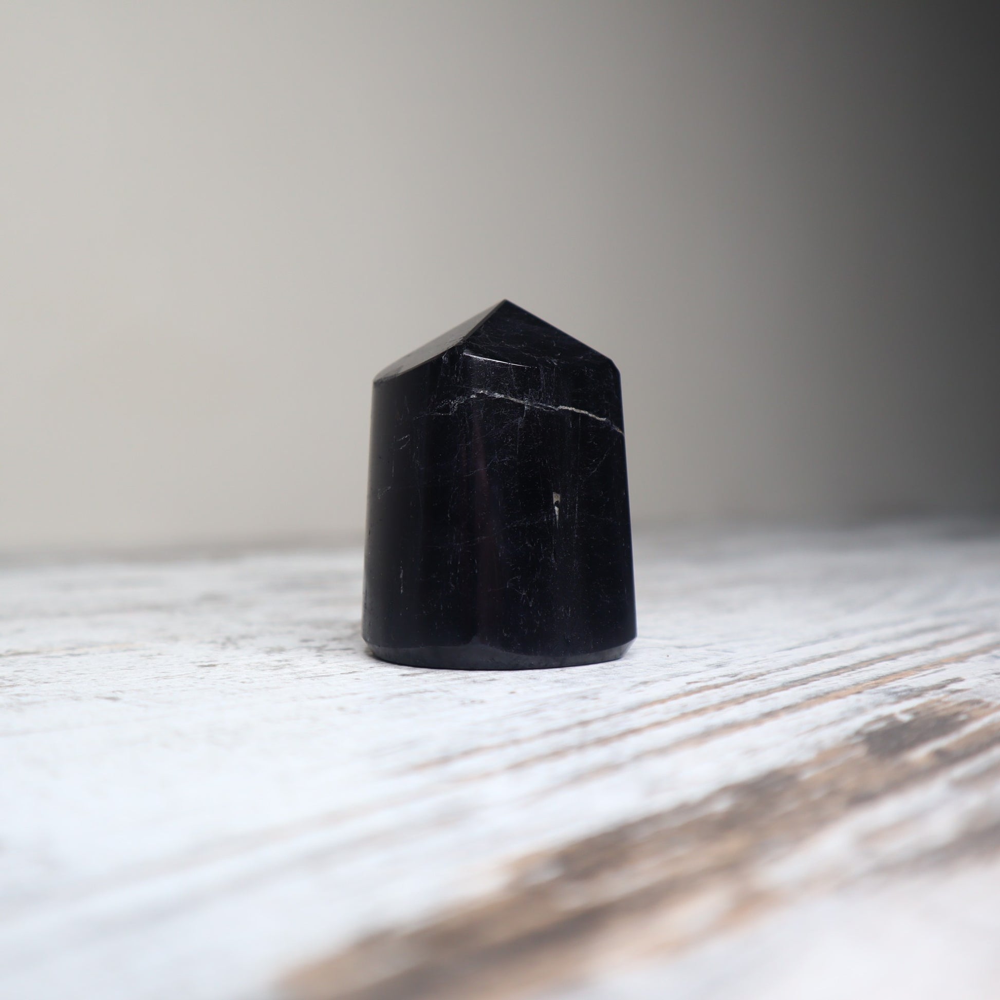 Black Tourmaline freeform crystal for grounding and protection.