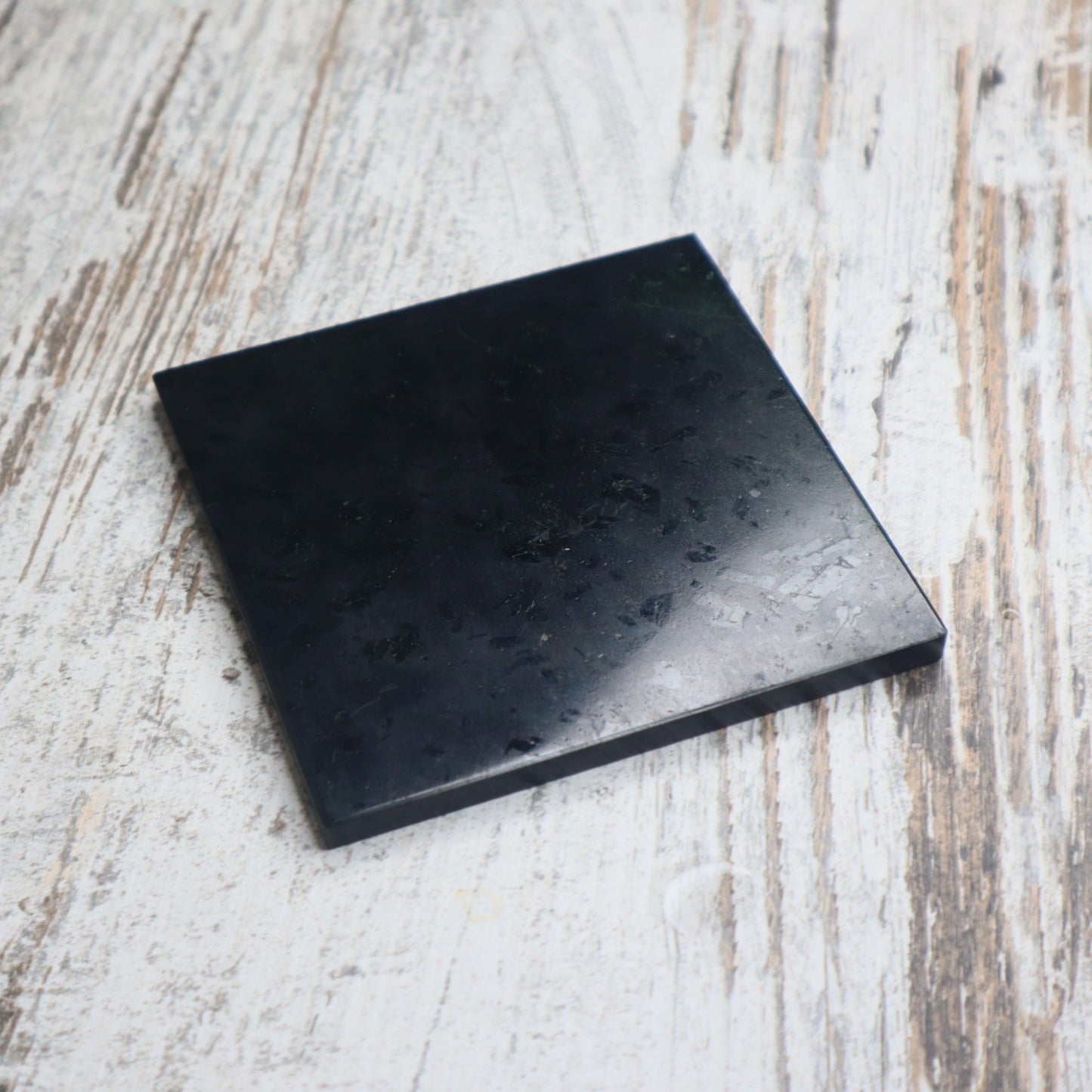 Black Tourmaline Charging Plate | Protection, Grounding & Energy Cleansing