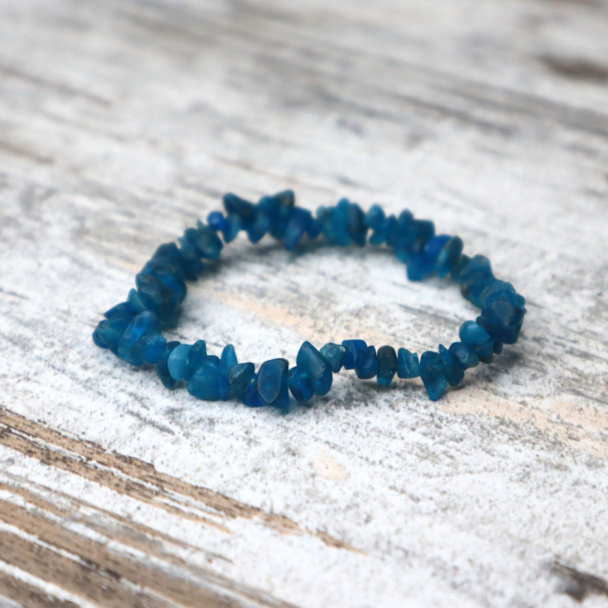 Blue Apatite Chip Bracelet | Clarity, Motivation & Inspired Action