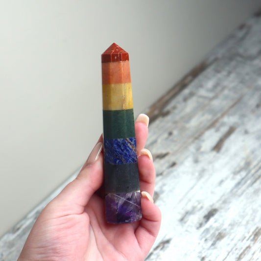 Chakra Bonded Crystal Point | Alignment, Energy Flow & Inner Balance