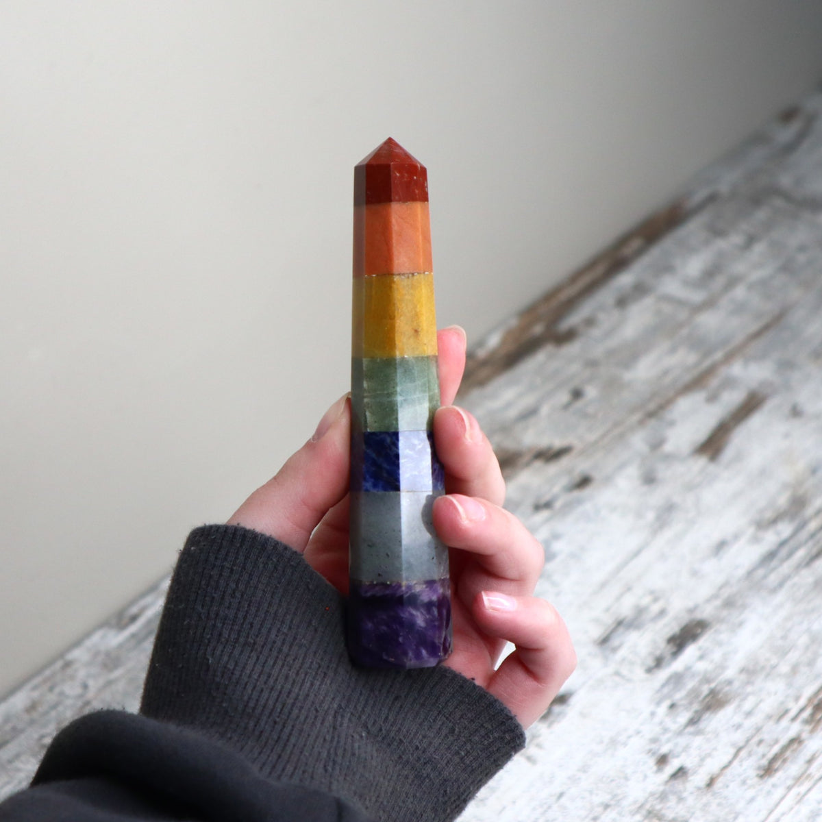 Chakra Bonded Crystal Point | Alignment, Energy Flow & Inner Balance