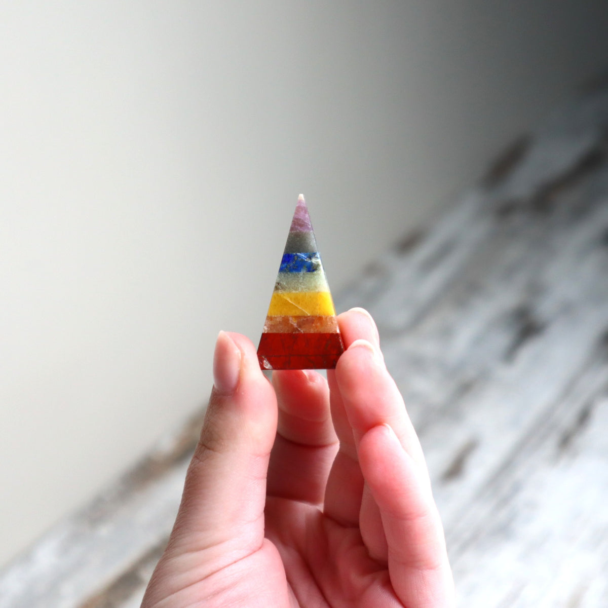 Chakra Bonded Mini Pyramid | Balance, Alignment & Positive Energy