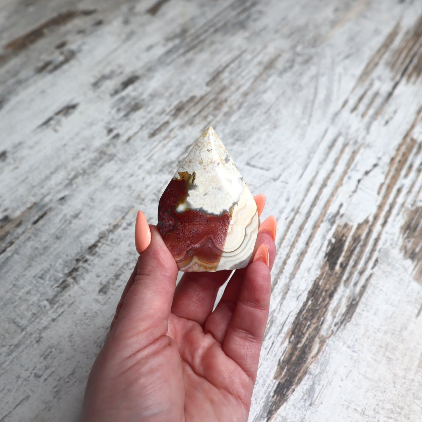 Crazy Lace Agate Teardrop | Balance, Grounding & Soft Strength