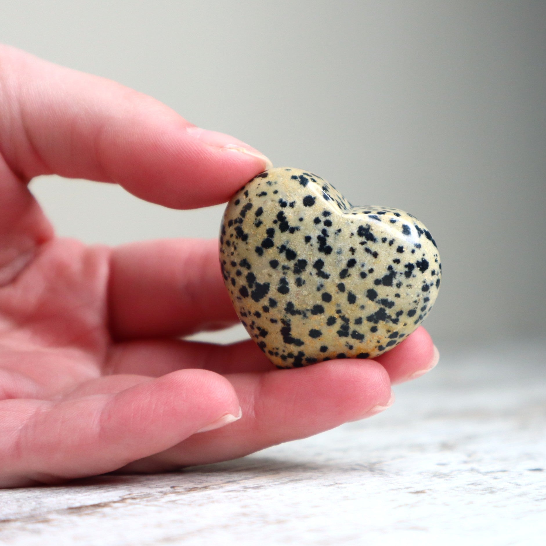 Dalmatian Jasper Mini Heart | Joy, Grounding & Positivity