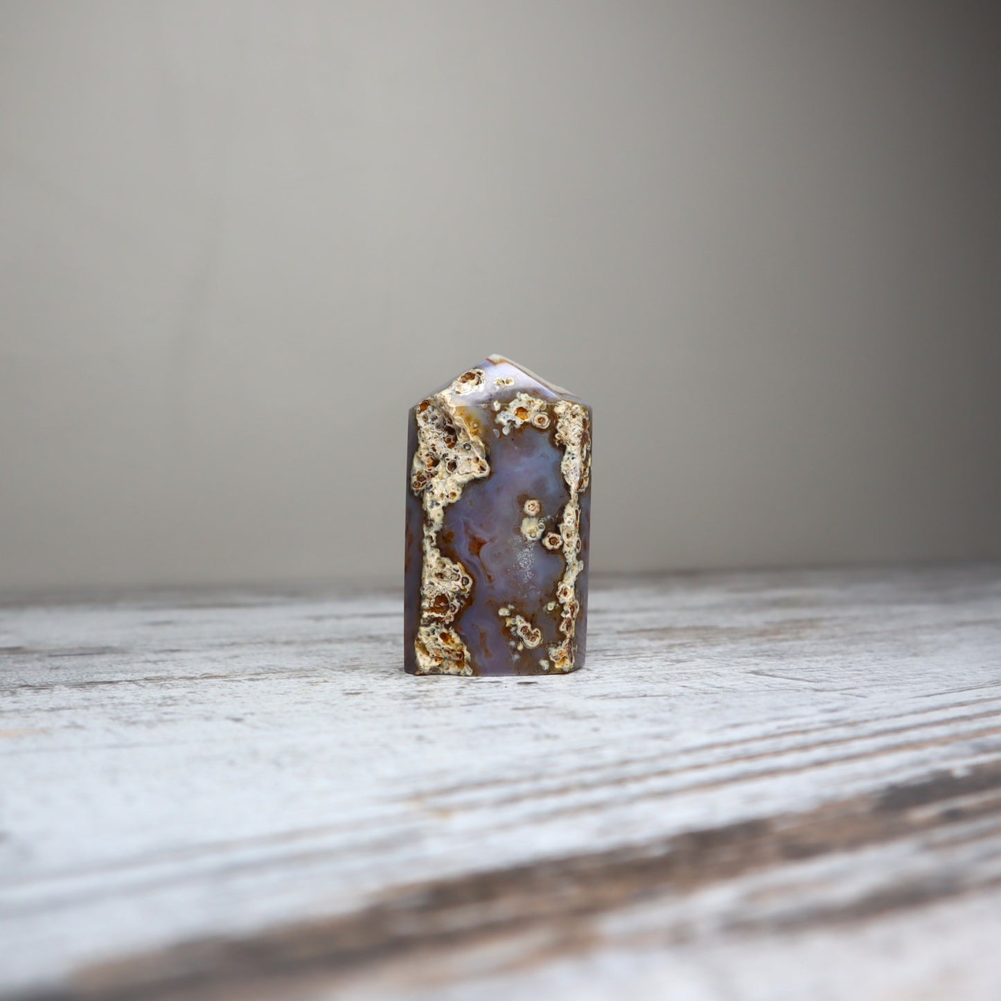 Snowy Druzy Agate Tower | Inner Sparkle + Harmony