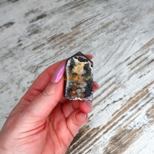 Rainbow Druzy Agate Tower | Inner Glow + Energetic Harmony