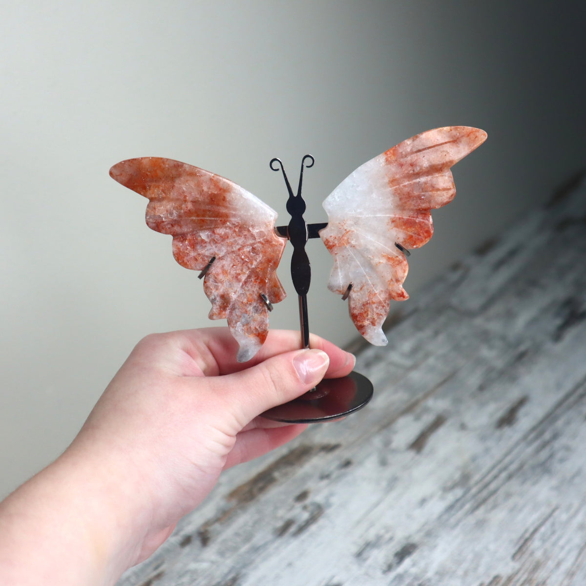 Fire Quartz Butterfly on Stand | Vitality, Courage & Inspired Action