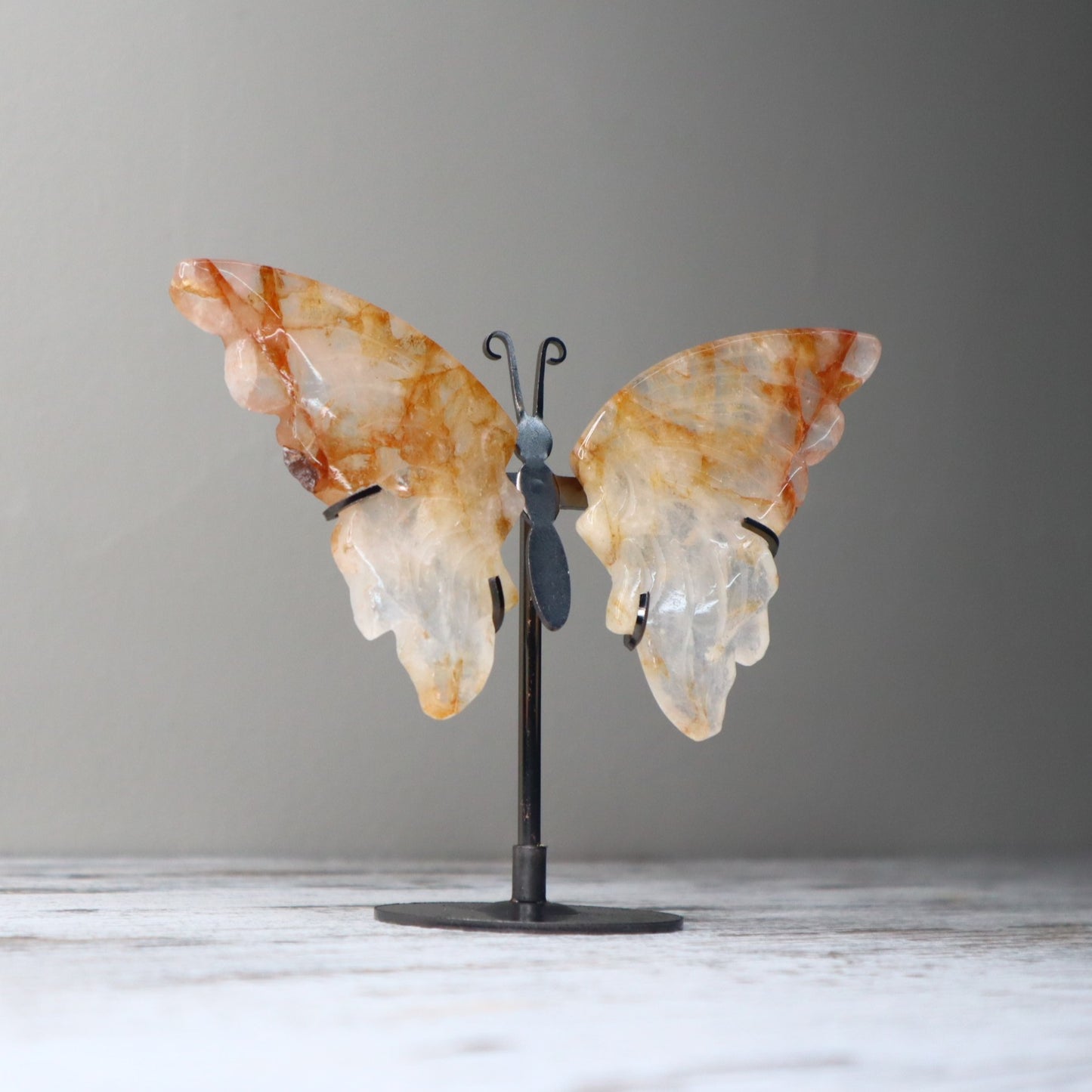 Golden Healer Butterfly on Stand | Healing, Vitality & Divine Light