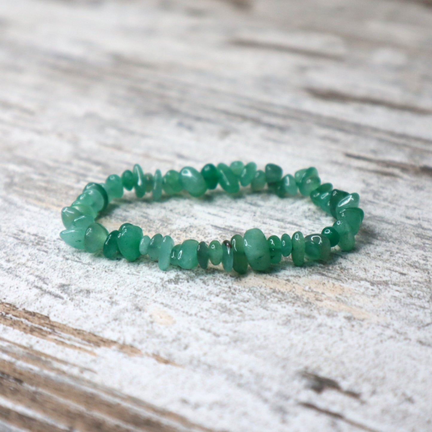 Green Aventurine Chip Bracelet | Luck, Opportunity & Heart Healing