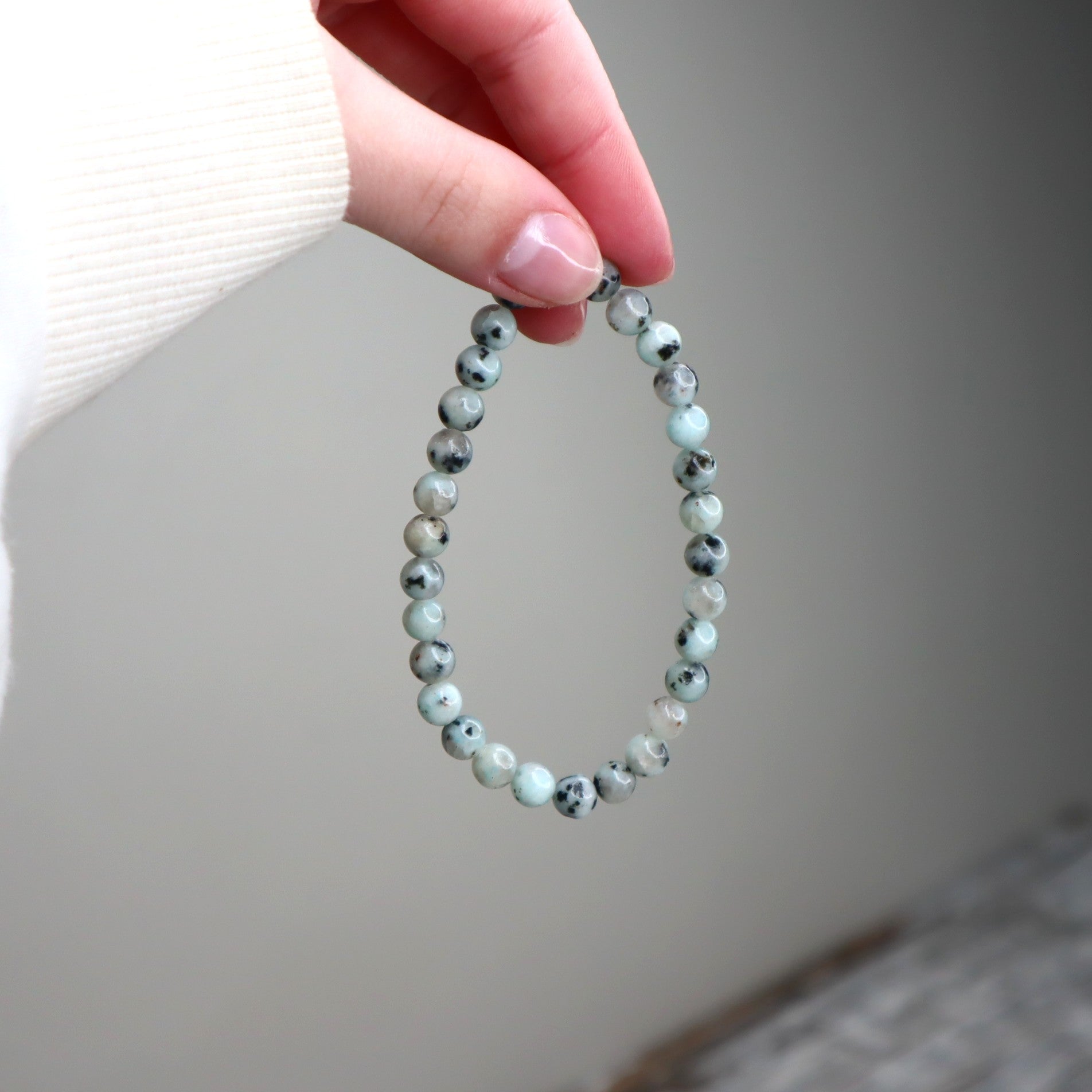 Kiwi Jasper Bead Bracelet | 6mm | Nurturing, Tranquillity & Emotional Balance
