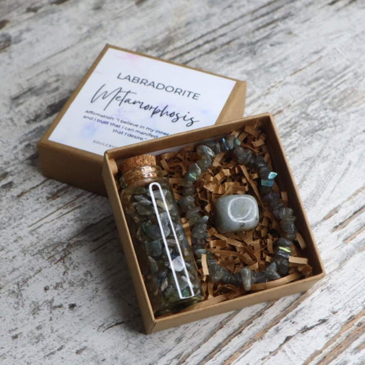 'Metamorphosis' Chip Gift Box | Labradorite