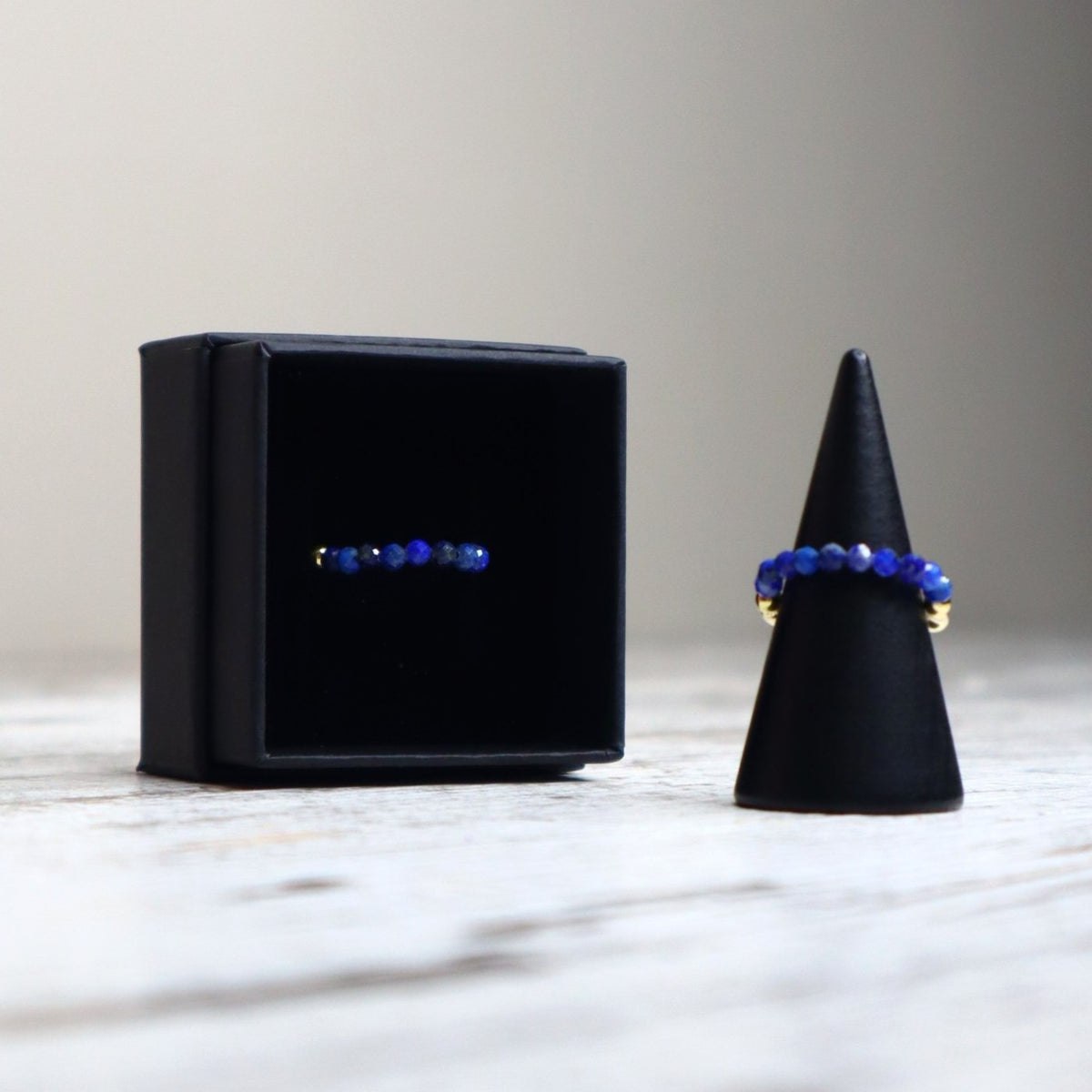 Lapis Lazuli Beaded Ring | Wisdom, Intuition & Truth