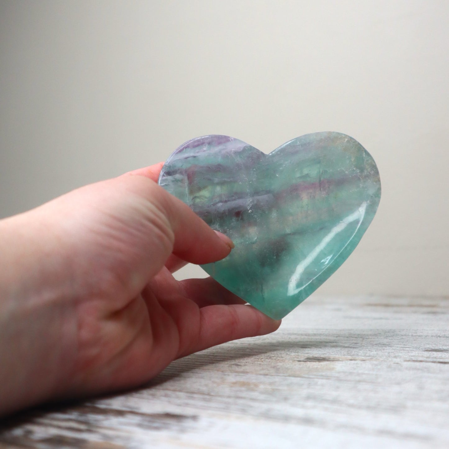 Fluorite Heart Shaped Bowl | Clarity, Focus & Energy Cleansing