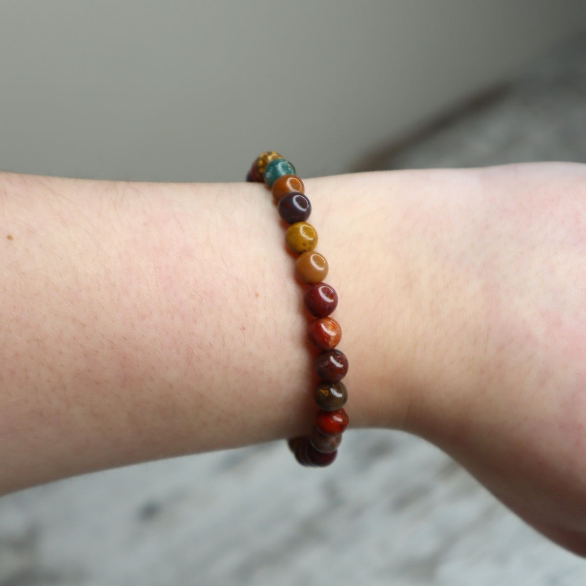Ocean Jasper Bead Bracelet | 6mm | Joy, Emotional Healing & Positive Flow