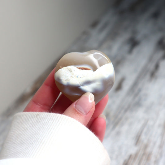 Orca Agate Heart | Calm Communication, Emotional Healing & Inner Peace