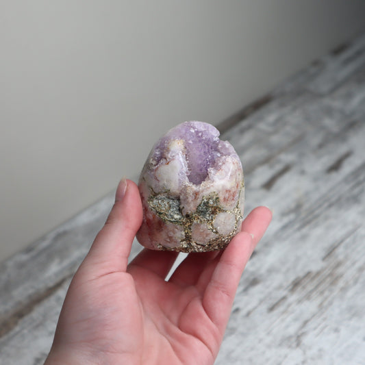 Pink Amethyst Druzy Freeform | Intuition, Healing & Divine Calm