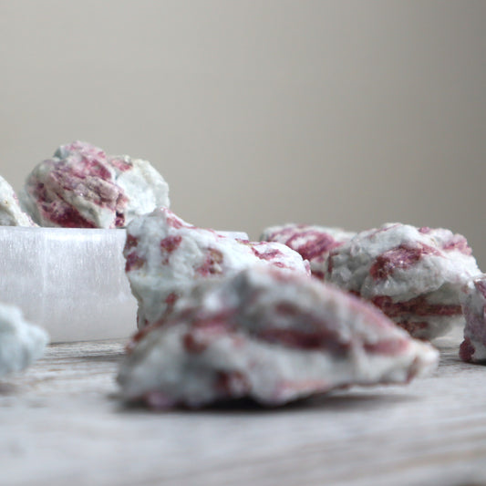 Pink Tourmaline Raw in Matrix | Love, Emotional Healing & Heart Support