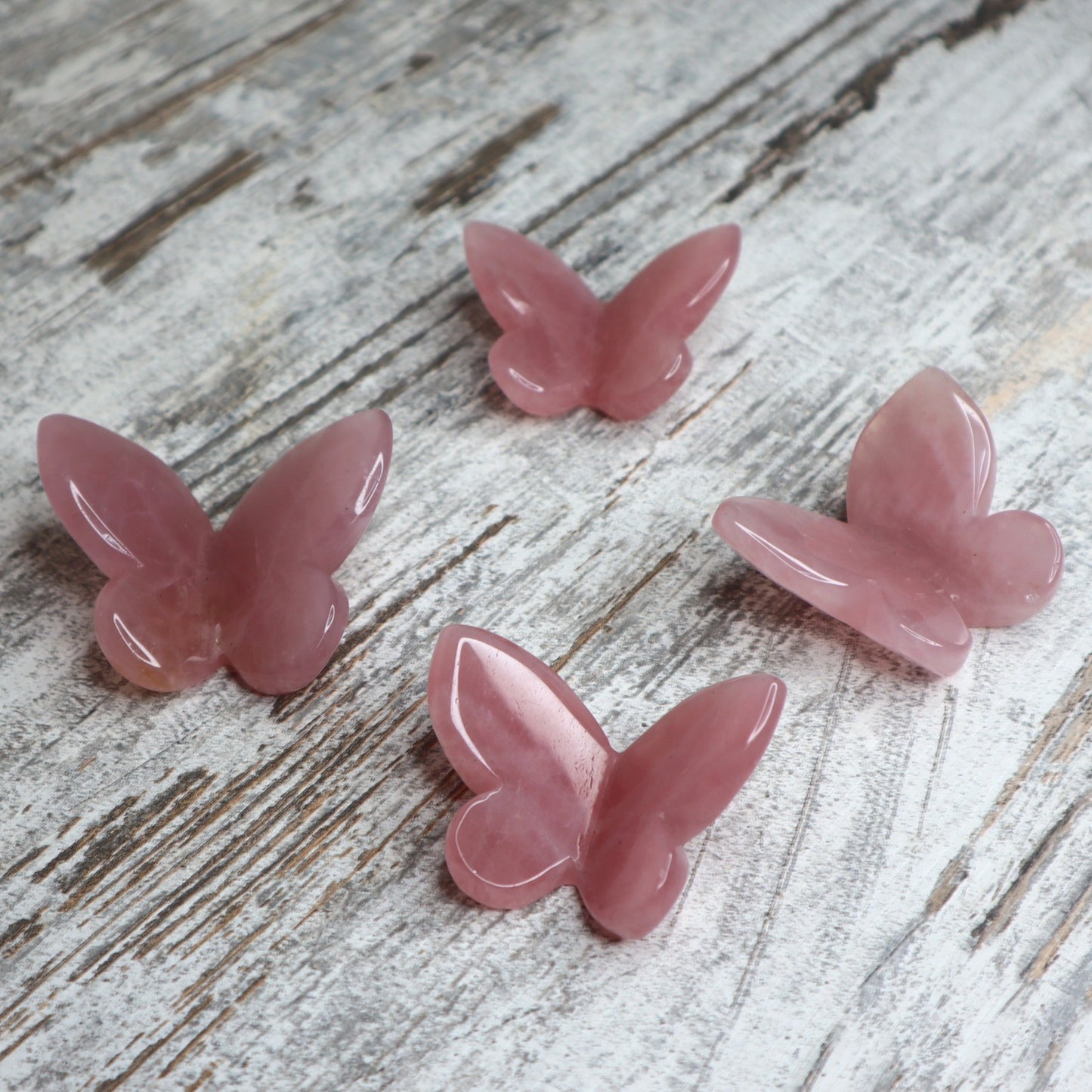 Rose Quartz 3D Butterfly Carving | Intuitively Chosen