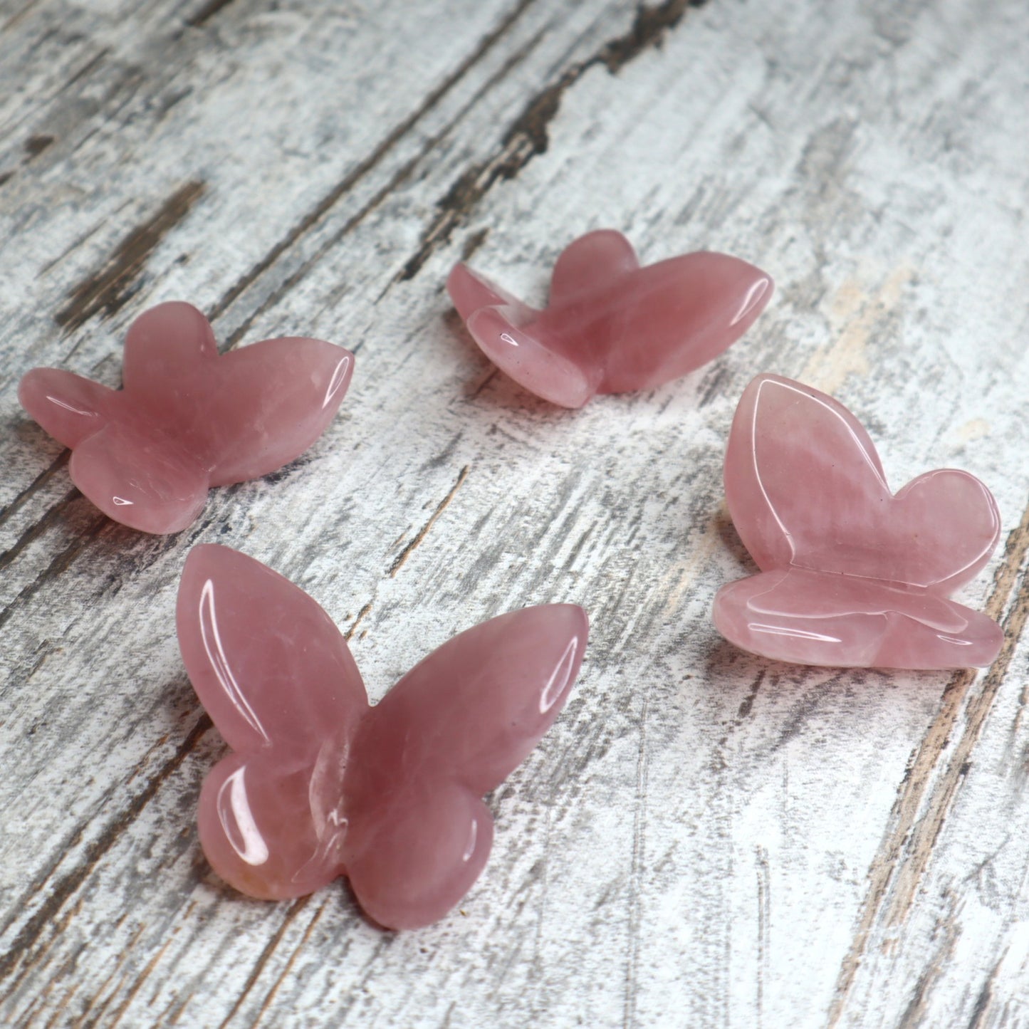 Rose Quartz 3D Butterfly Carving | Intuitively Chosen