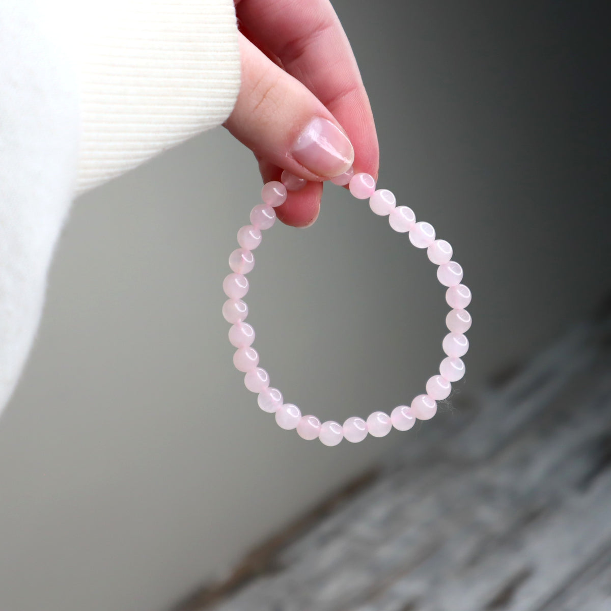 Rose Quartz Bead Bracelet | 6mm | Love, Self-Worth & Emotional Healing