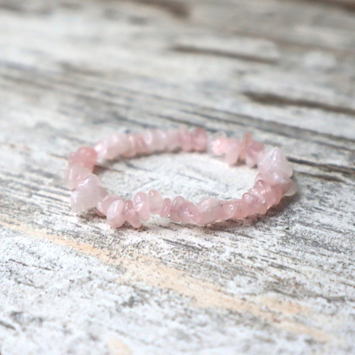Rose Quartz Chip Bracelet | Love, Self-Love & Heart Healing