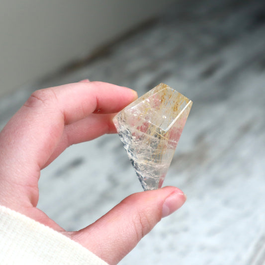 Golden Rutilated Quartz Mini Freeform | Clarity, Manifestation & Inner Radiance