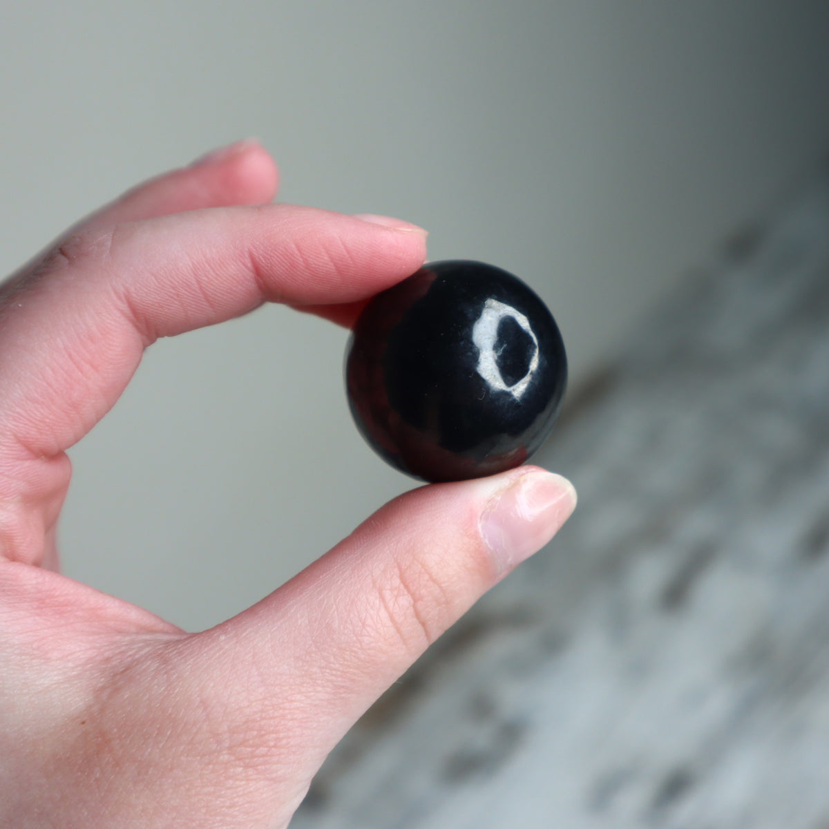 Shungite Mini Sphere | Protection, Grounding & Cleansing
