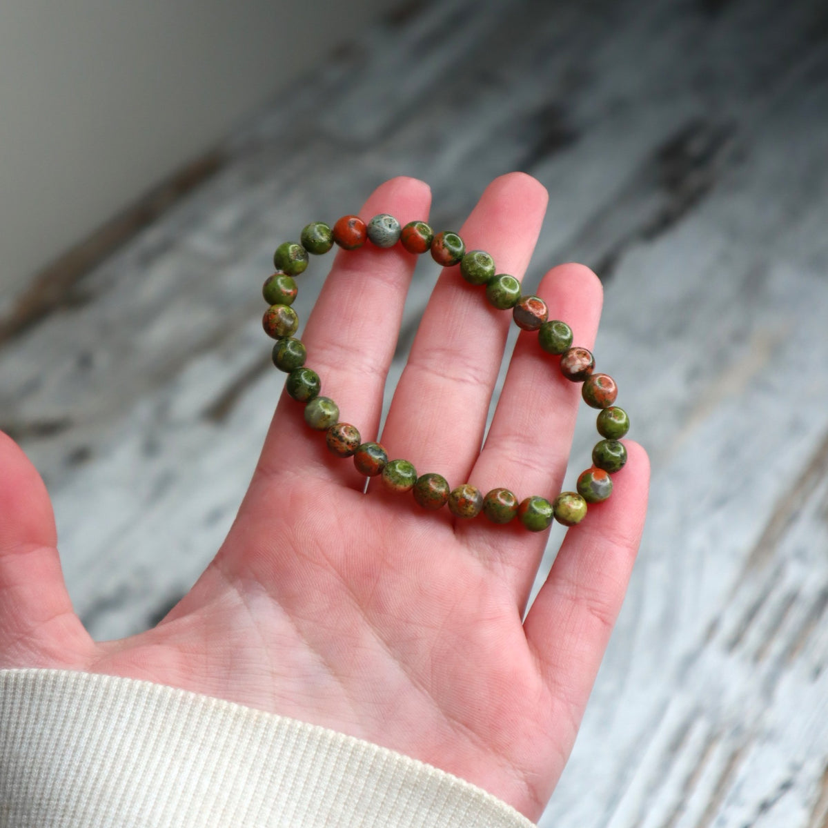 Unakite Bead Bracelet | 6mm | Emotional Healing, Balance & Gentle Renewal