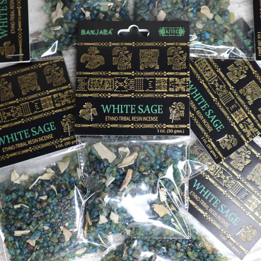 Banjara White Sage Resin Incense 30g | Cleansing, Renewal & Sacred Space