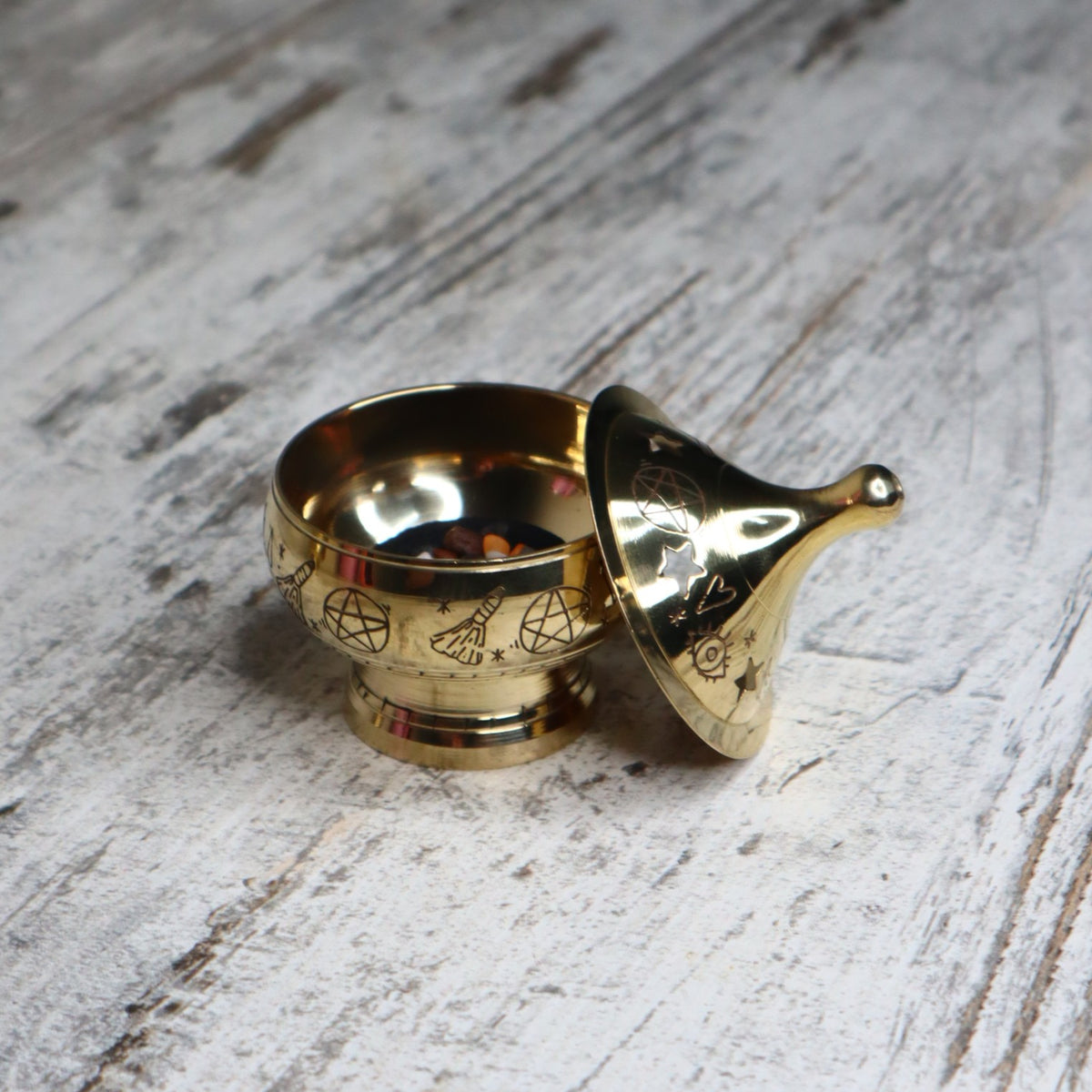 Wicca Magic Brass Incense Burner | Ritual & Cleansing
