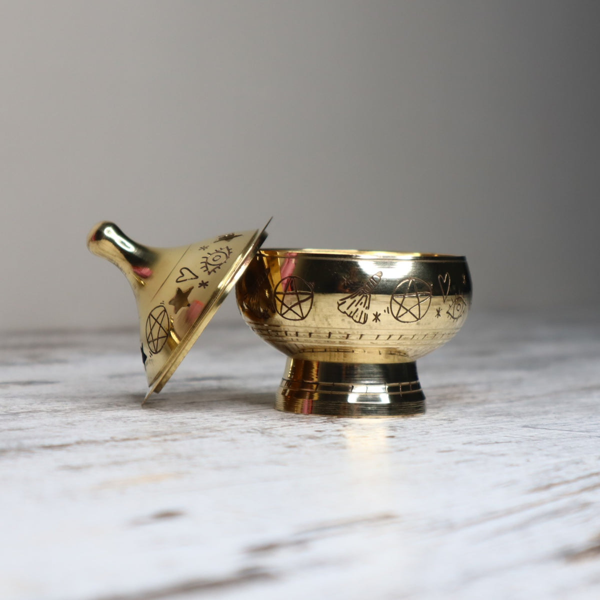 Wicca Magic Brass Incense Burner | Ritual & Cleansing