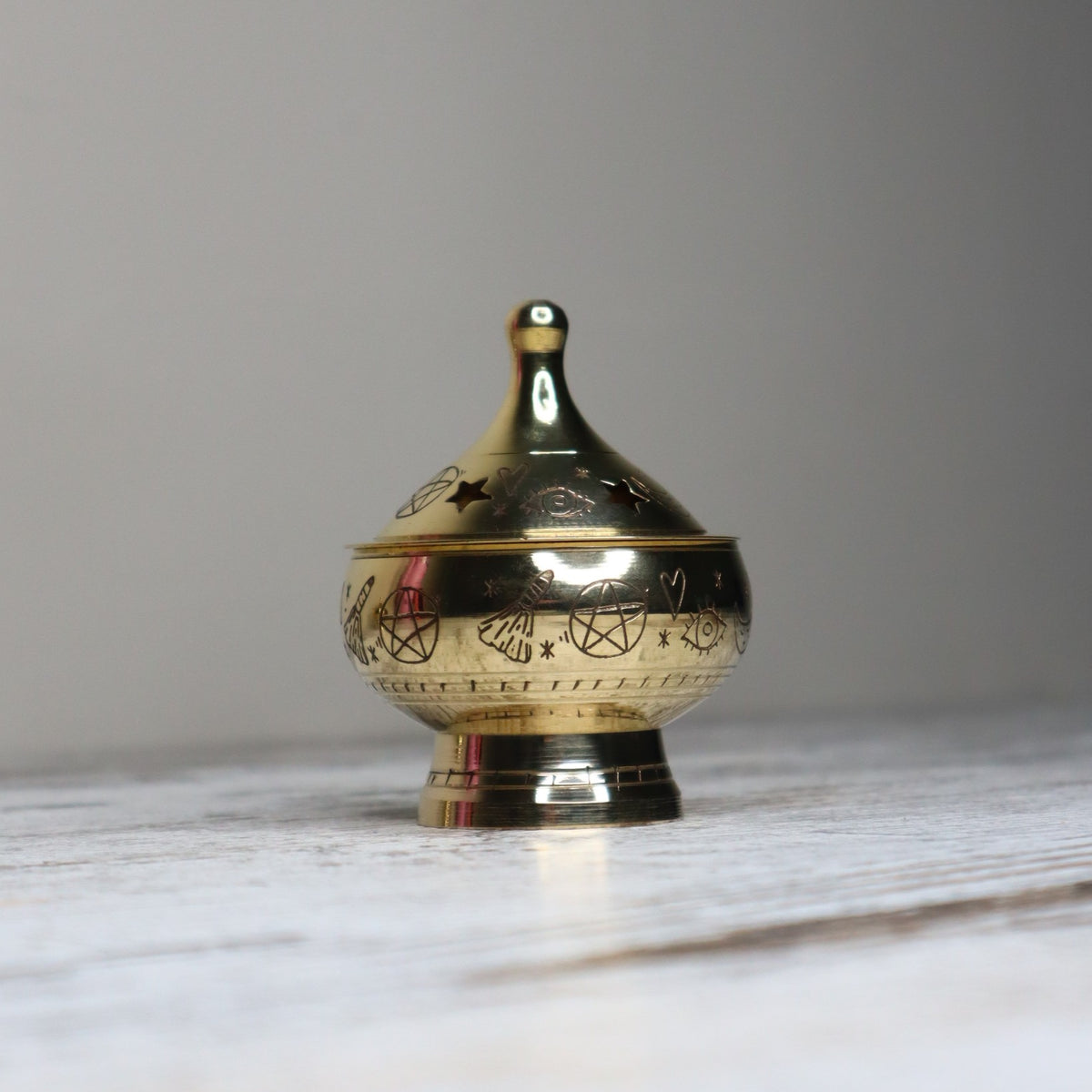 Wicca Magic Brass Incense Burner | Ritual & Cleansing