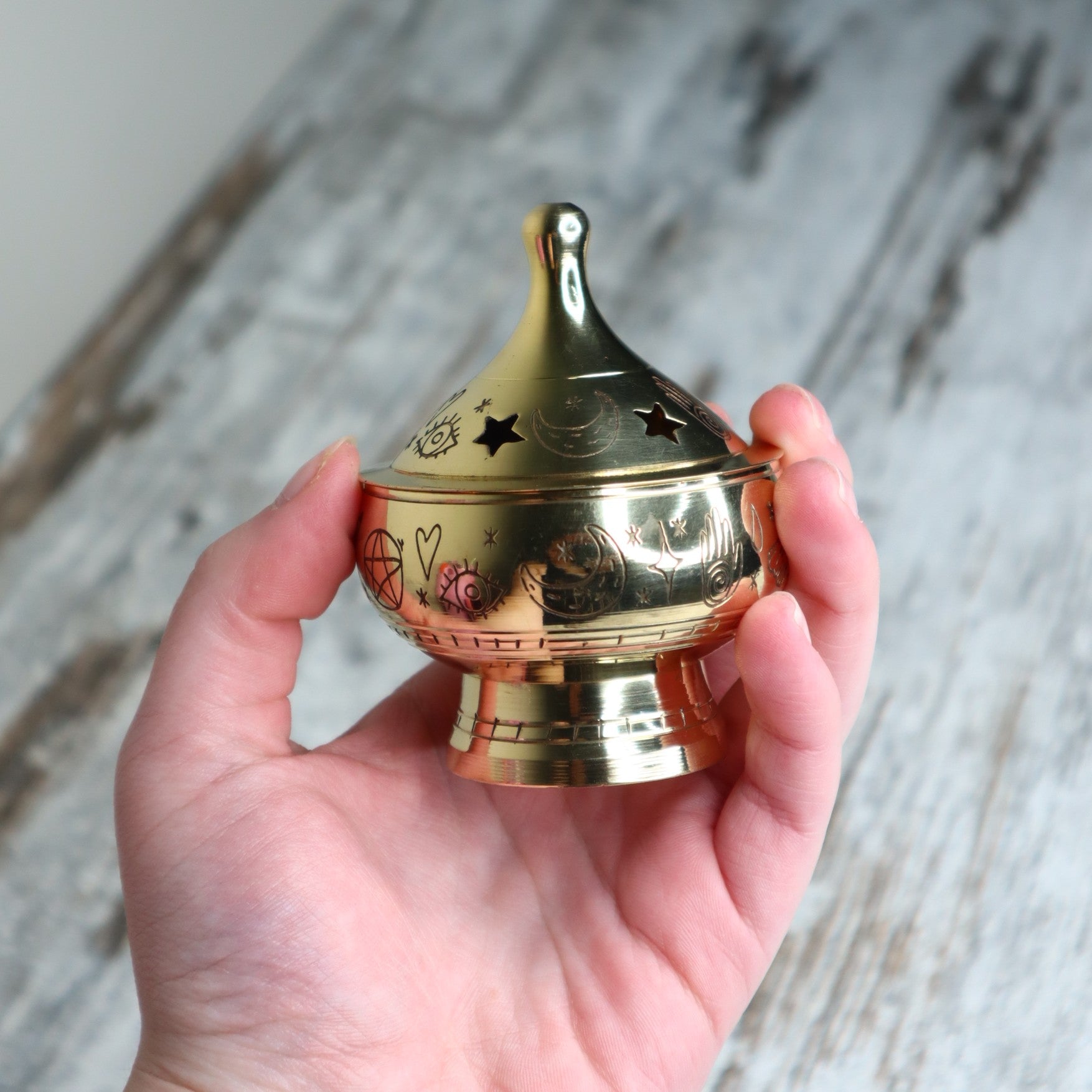 Wicca Magic Brass Incense Burner | Ritual & Cleansing