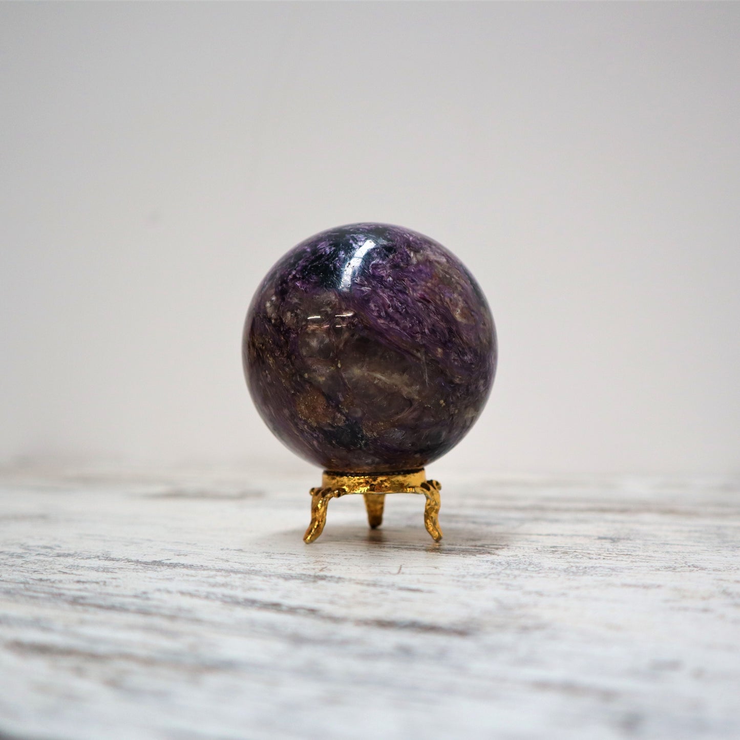 Charoite Sphere | Soul Purpose + Spiritual Strength