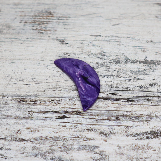 Mini Charoite Moon Carving | Intuition + Transformation