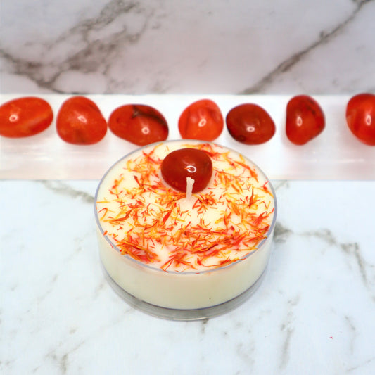 'Creative + Inspired' Maxi Tealight | Carnelian