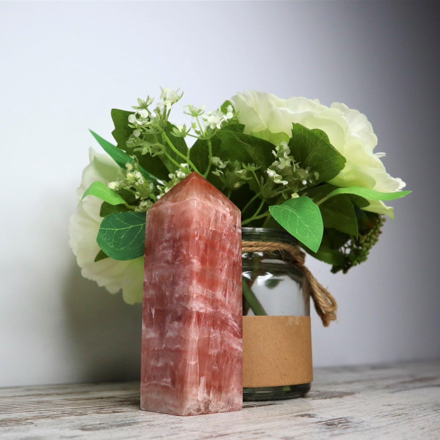 Rose Calcite Tower (618g)